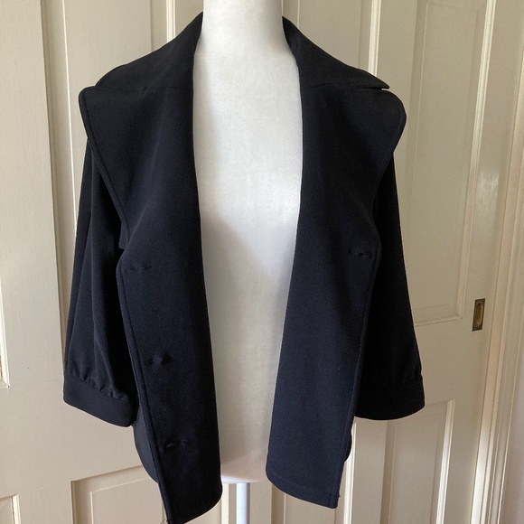 Double Breasted Jacket w Gathered Cuffs Travel Collection NEW NEVER WORN - Picture 9 of 16